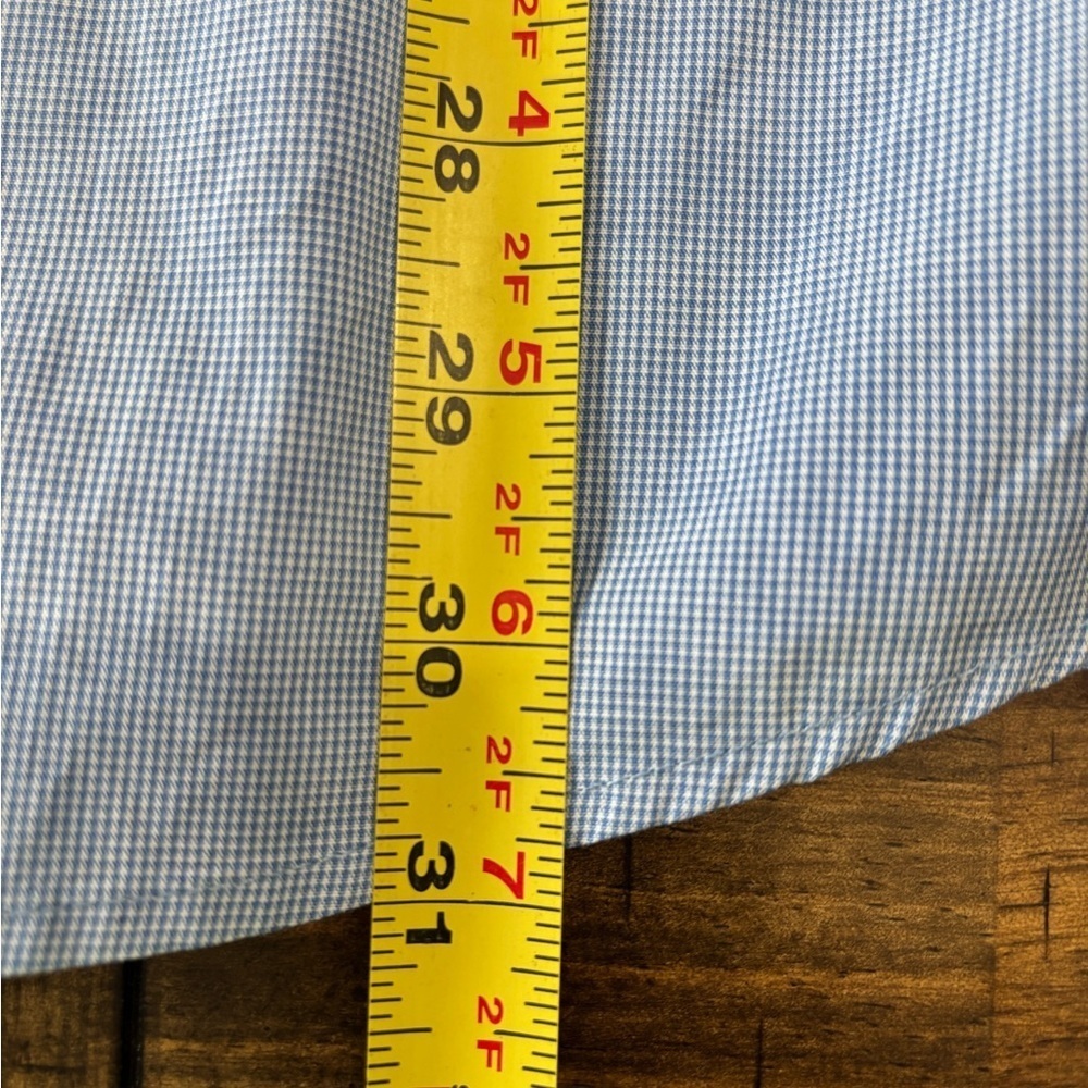 Blue Checkered Men's Dress Shirt - Picture 4 of 7